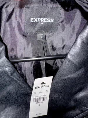 Express Leather Jacket Black thumbnail 3