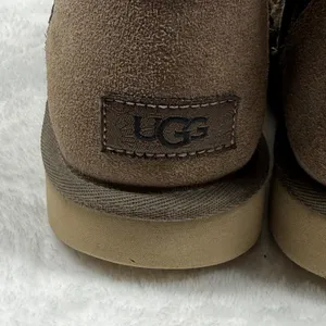UGG Classic Mini Graffiti Brown Orange Suede Sheepskin Boots 1105432 Womens‎ 8 thumbnail 6