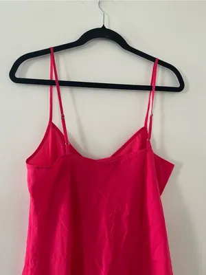 Madewell Hot Pink 100% Cotton Slip Mini Dress Medium Summer Lingerie thumbnail 7