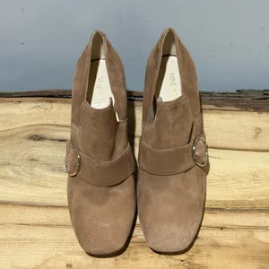 Nine West‎ Taupe Suede Block Heel Loafers Size 9 A38 thumbnail 5