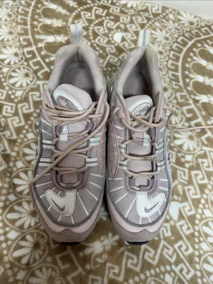 Nike Women's Sneakers in Pale Pink and Black Swoosh thumbnail 8