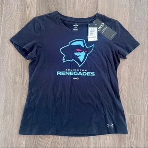 Under Armour UA Arlington Renegades UFL Fan Tshirt Logo Women Medium thumbnail 1