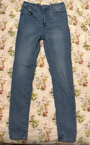 American Eagle Light Blue Super High Rise Jeggings Skinny thumbnail 1