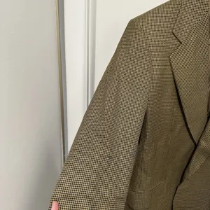 Lubiam Blazer Sports Coat Jacket Men's 50R Wool/Silk Plaid‎ Made In Italy thumbnail 14