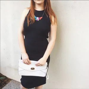 High Neck Dress Open Back Black Size L thumbnail 4