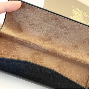Burberry Hard Leather Empty Glasses Case Travel‎ Velvet Lining Cardboard Box thumbnail 3