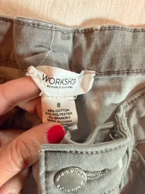 Workshop Republic Clothing grey polka dot jeans thumbnail 3