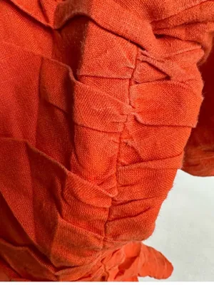 Reformation Zula Linen Mini Dress in Orange 12 thumbnail 7