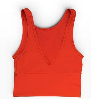 Lululemon Power Pivot Tank Top Everlux Reversable Red Orange Size 4/6?‎ Gym Yoga thumbnail 1