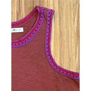 Natural Life Crochet Trim Racerback Boho Dress Rust Orange Size Medium thumbnail 5