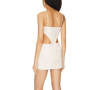 Superdown Faux Leather Mini Dress XS Cutout Going Out Bodycon Revolve $84 NEW thumbnail 3