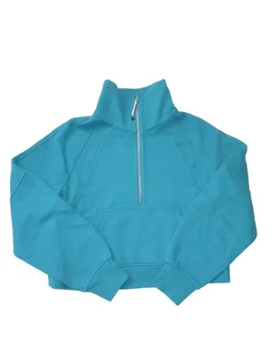 NWT Lululemon Scuba Oversized Funnel Neck Half-Zip in Oceanic Sweatshirt XS/S thumbnail 4