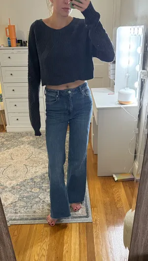 Anthropologie Cropped Knit Sweater thumbnail 1