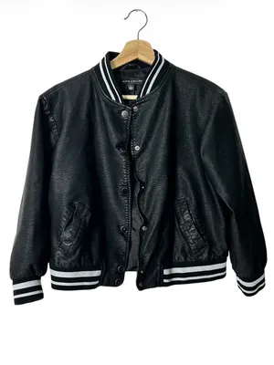 Slate & Willow Varsity Faux Leather Jacket thumbnail 2