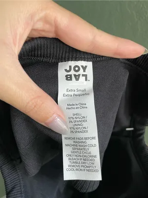 New Joy Lab Seamless Bra Padded Size XS Black thumbnail 8