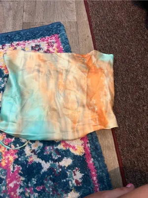 12th tribe satin tie dye top size small thumbnail 4