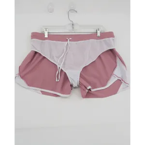 Under Armour HeatGear Fly By Running Shorts Pink White Mesh Womens XL Loose Fit thumbnail 6