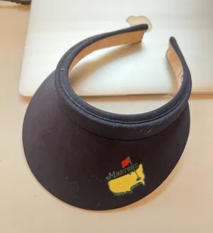 Vintage‎ Masters Golf PGA Sun Visor Adult One Size Navy Blue Made In USA thumbnail 1