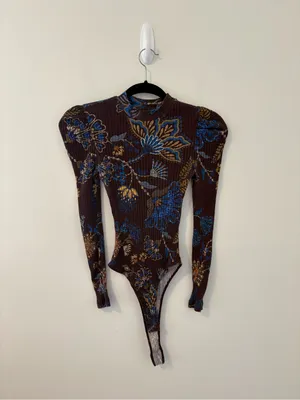 FARM Rio Garden Brown Bodysuit XXS thumbnail 2