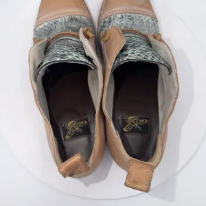 Freebird Mabel Oxfords Western Tan Turquoise Distressed Leather Bootie Size 9 thumbnail 6
