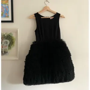 HUTCH Twofer Black Satin Tulle Mini Dress Size XXS NWT thumbnail 3