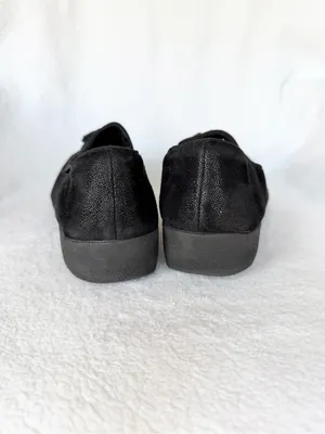 FitFlop Superskate Tassel Loafers Size size 10 Black Slip On Comfort Suede thumbnail 3