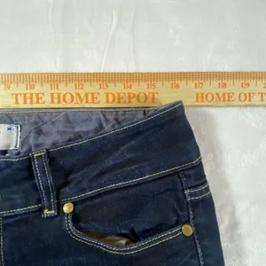 Paige Jeans Hidden Hills Women's‎ 30x29.5 Mid Rise Dark Wash Flared Slimming thumbnail 5
