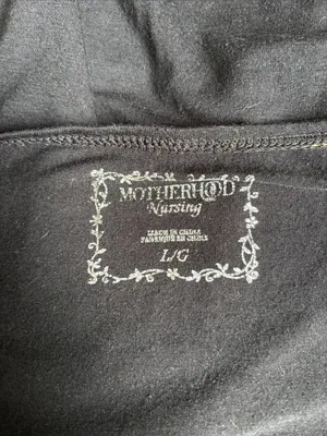 Motherhood Black Lace-Trim Surplice Maternity Tunic and Nursing thumbnail 2