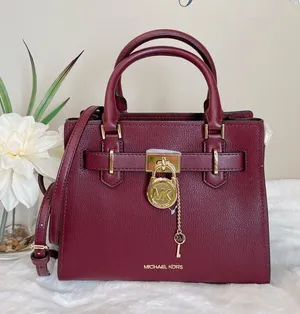 Michael Kors Hamilton Small Satchel Key Lock Crossbody Bag Merlot‎ thumbnail 1