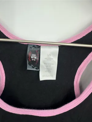 American Vintage Vintage Y2K Black And Pink Orange County Choppers Tank Top Streetwear thumbnail 3