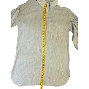 Blue and White Striped Palms Away Shirt Dress - Size M thumbnail 10