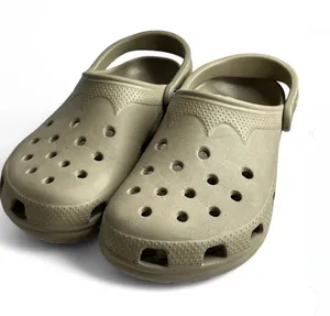 CROCS unisex basic Classic Sandals Clogs Shoes Beige/Tan Size W6-7 M 4-5 thumbnail 1