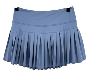 Gold Hinge Pleated Tennis Skirt Skort Periwinkle Blue Women M Pickleball Preppy thumbnail 1