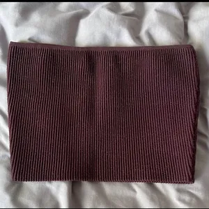 Aritzia Babaton Ribbed Maroon Tube Top thumbnail 3