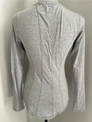 Lululemon heather grey between the lines long sleeve top thumbnail 3