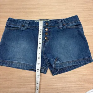 Vintage 90s Y2K American Eagle Denim Jean Shorts Womens 4 Button Fly Low Rise thumbnail 4
