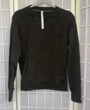 Lululemon Tennis Club Long Sleeve Sweatshirt Crew Neck Tee Green Women's Size 4 thumbnail 1