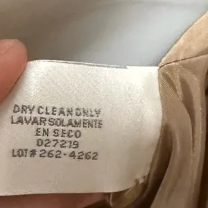 Covington Tan Mid Length 100% Wool Trench Coat Size Large thumbnail 5