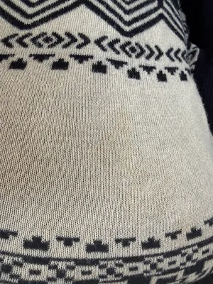 Lucky Brand tan and black long sleeve open cardigan sweater women's size M thumbnail 9