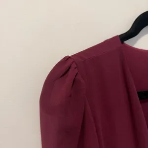 Lulus My Whole Heart Long Sleeve Wrap Dress Women's Small Burgundy Maxi thumbnail 3