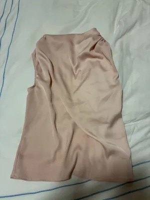 Never worn pink silk high neck work top thumbnail 2