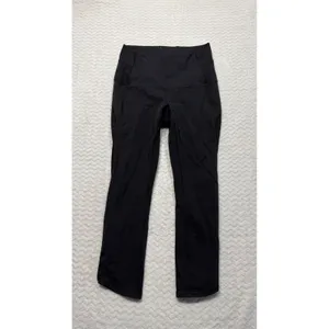 Lululemon Black High Rise Perforated Crop Leggings Size 6 Yoga Running thumbnail 2