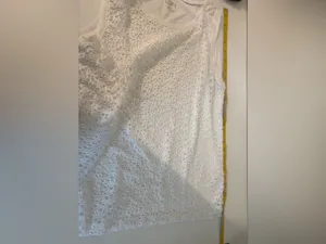 LOFT Petite White Lace Overlay Sleeveless Tank thumbnail 4