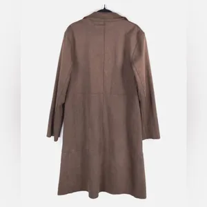 NWT House of Harlow 1960 Faux Suede Coat Trench Duster Medium thumbnail 2