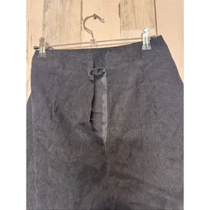 Black Mini Skirt XS Gold Chain Button Detail High Waist thumbnail 3