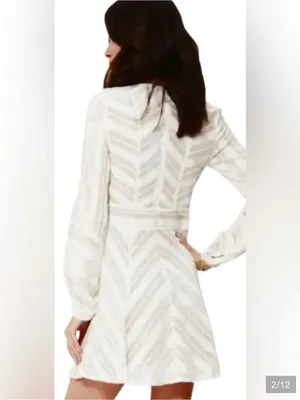 For Love & Lemons Allessandra Cream Mini Dress NWT! thumbnail 2