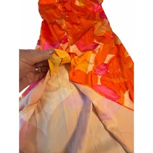 NWT All About May Orange and Pink Floral Dress - US Size 6 thumbnail 9