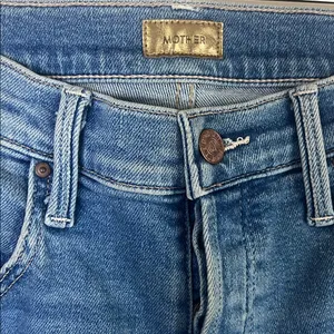 MOTHER The Tripper Ankle Fray Straight Leg Distressed Button Fly‎ Sz 27 thumbnail 6