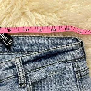 Blue B Buckle Light Wash Distressed High Waist Skinny Jeans L thumbnail 5