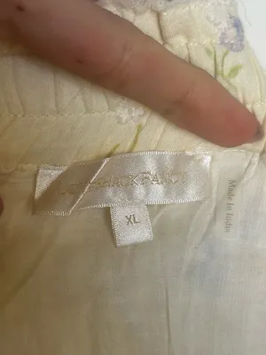 LoveShackFancy Shanti Mini Skirt in Lavender Wispy Butter Yellow Cottagecore XL thumbnail 5